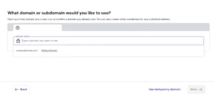 enter your domain name